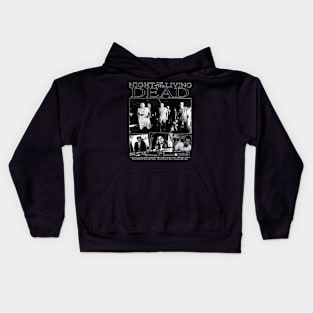 Night of the Living Dead - Black and White Horror Classic Spooky Film Poster Kids Hoodie